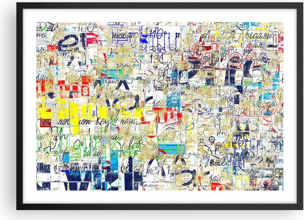 Gerahmtes Poster - Schwarzer Rahmen - Straße Graffiti Wand Wandmalerei - 70x50 cm - Wand Bild - Wanddeko - Wandbilder - Wandposter - Bilderrahmen ...