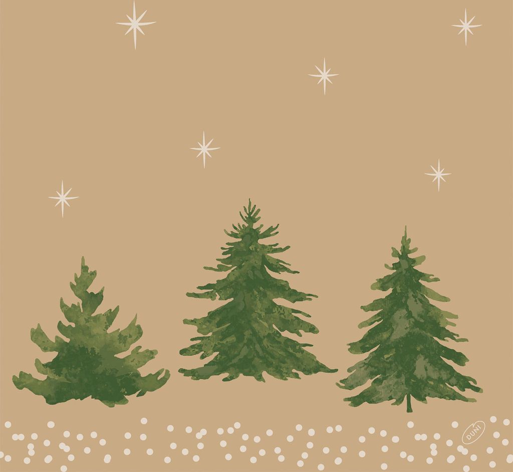 Duni Dunisoft Servietten Humble trees 40 x 40cm 60 Stück