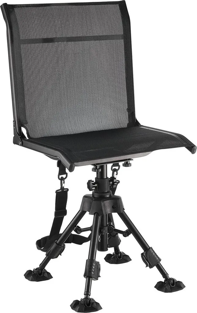 Chaise pliante de chasse silencieuse à structure robuste anti-enfoncement