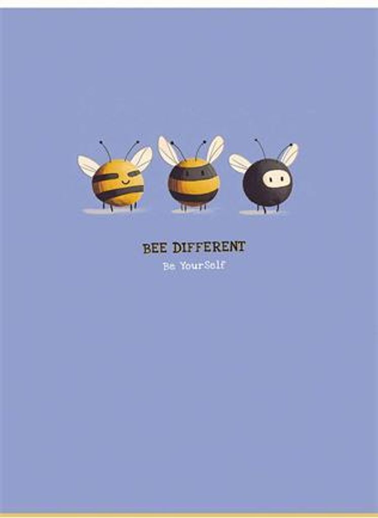 Notizbuch "Bee different", Motivmix, A4, liniert, 40 Blatt, SHKOLYARYK A4-040-5245L