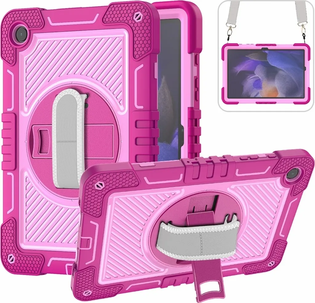 Custodia Tablet Viaggio Samsung Tab A9 Plus Rosa - 360° con Cinghia