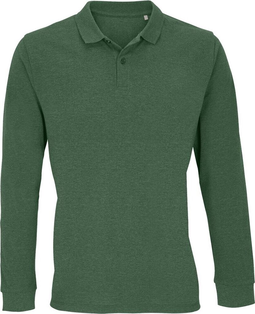 SOLS - "Planet" Poloshirt für Herren/Damen Unisex Langärmlig PC6499 (3XL) (Flaschengrün)