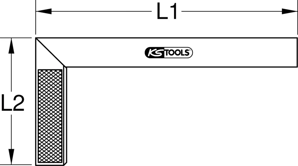 KS Tools 300.0220 Équerre de menuisier en acier galvanisé de 200 mm