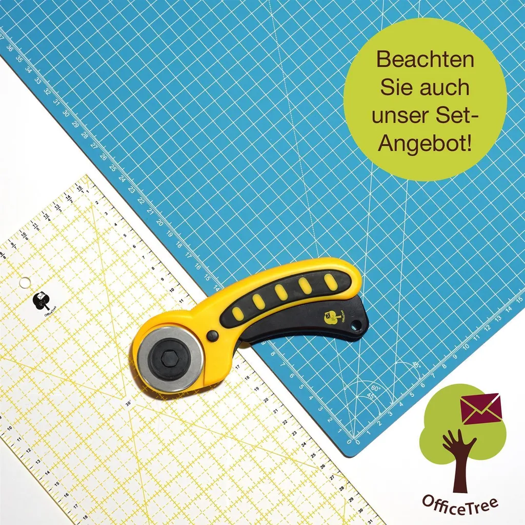 Tapis de découpe A1 90 x 60 cm Bleu Graduation Double Face Pro