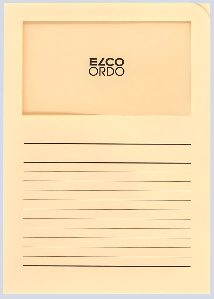 ELCO Organisationsmappe Ordo classico, DIN A4, Sichtfenster 180 x 100 mm, liniert, hellchamois