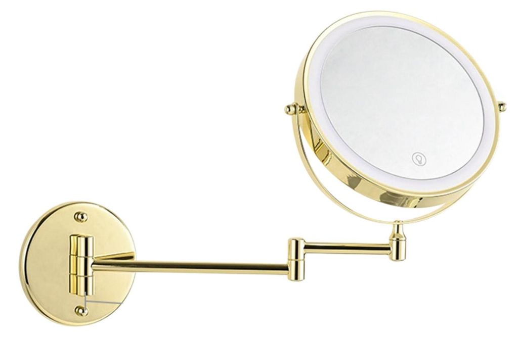 Miroir de maquillage LED ZELURXX 8 pouces, fixation murale, Image du produit 