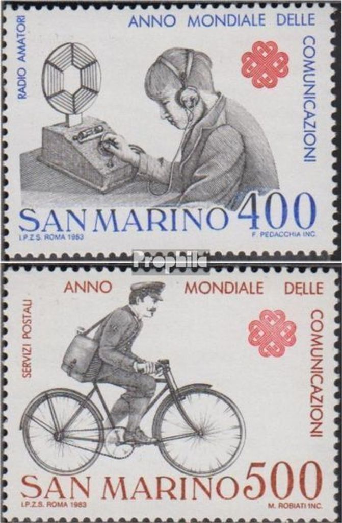 Briefmarken San Marino 1983 Mi 1280-1281 (kompl.Ausg.) postfrisch Weltkommunikationsjahr
