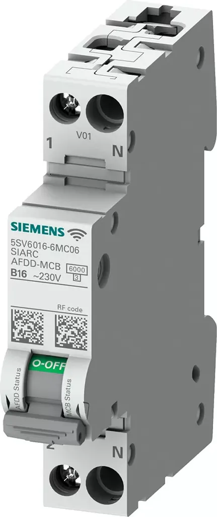 Siemens 5SV60166MC16 Interrupteur Coupe-feu AFDD 2 Pôles 16A 6kA