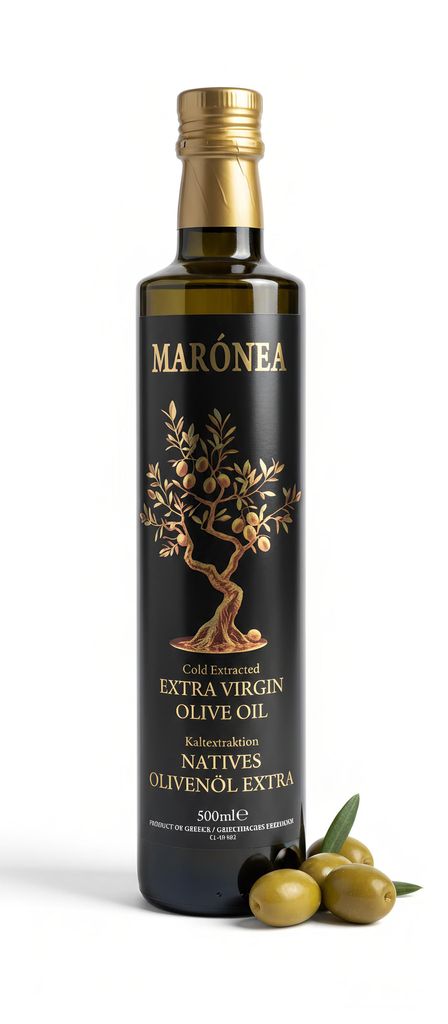 MARONEA Premium Olivenöl Extra Nativ 500ml – Produktbild 