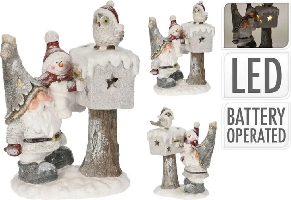 Statue Nain de jardin avec boîte aux lettres 47 cm - Déco d'extérieur