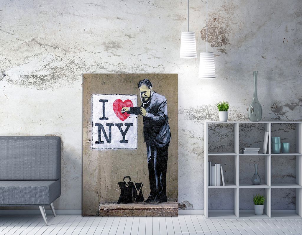 Wallity, WY42- BRS1183, Bunt, Leinwandbilder, 50 x 70 cm, 50% Baumwolle / 50% Polyester