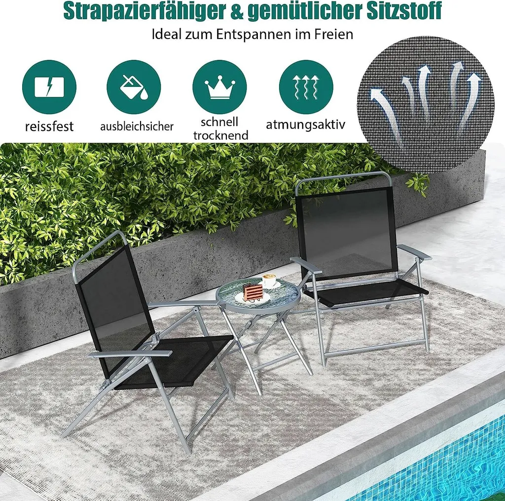 Solution Gain de Place : Ensemble de Meubles Pliables pour Petit Balcon