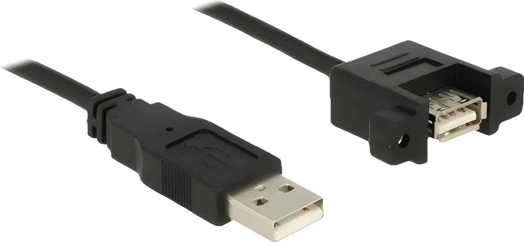 Port USB A Femelle à Encastrer 0.50m pour Montage sur Meuble ou Bureau