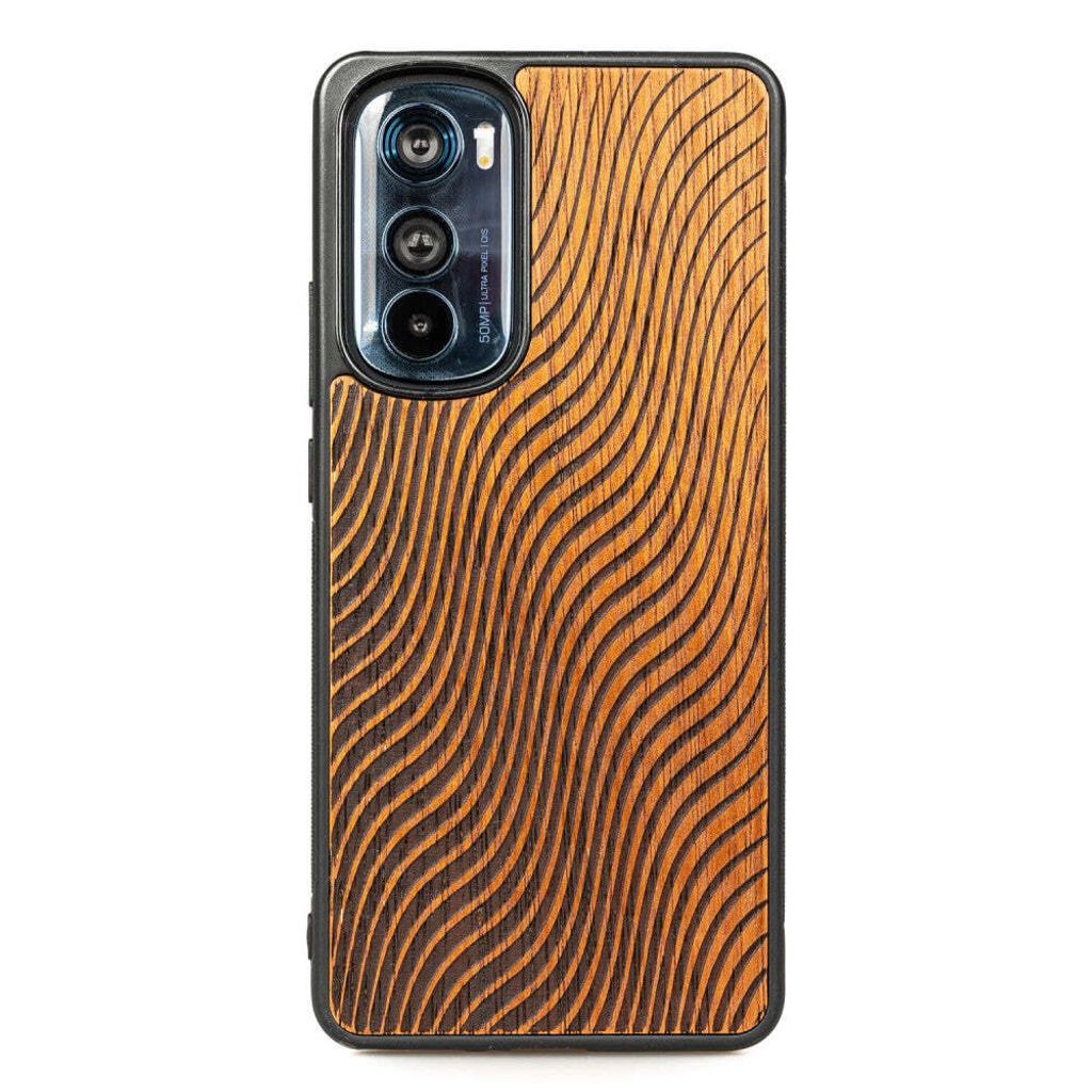 Holzhülle für Motorola Edge 30, Bewood Merbauwellen