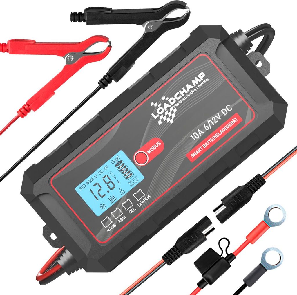 LiFePO4 Ladegerät 12V 10A Batterieladegerät 6V /12V GEL, Produktbild 