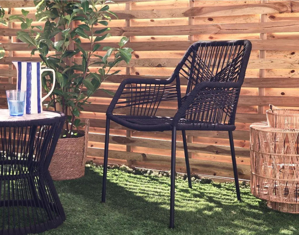 Salon de Jardin Compact Résistant aux Intempéries avec Table Mosaïque - 6