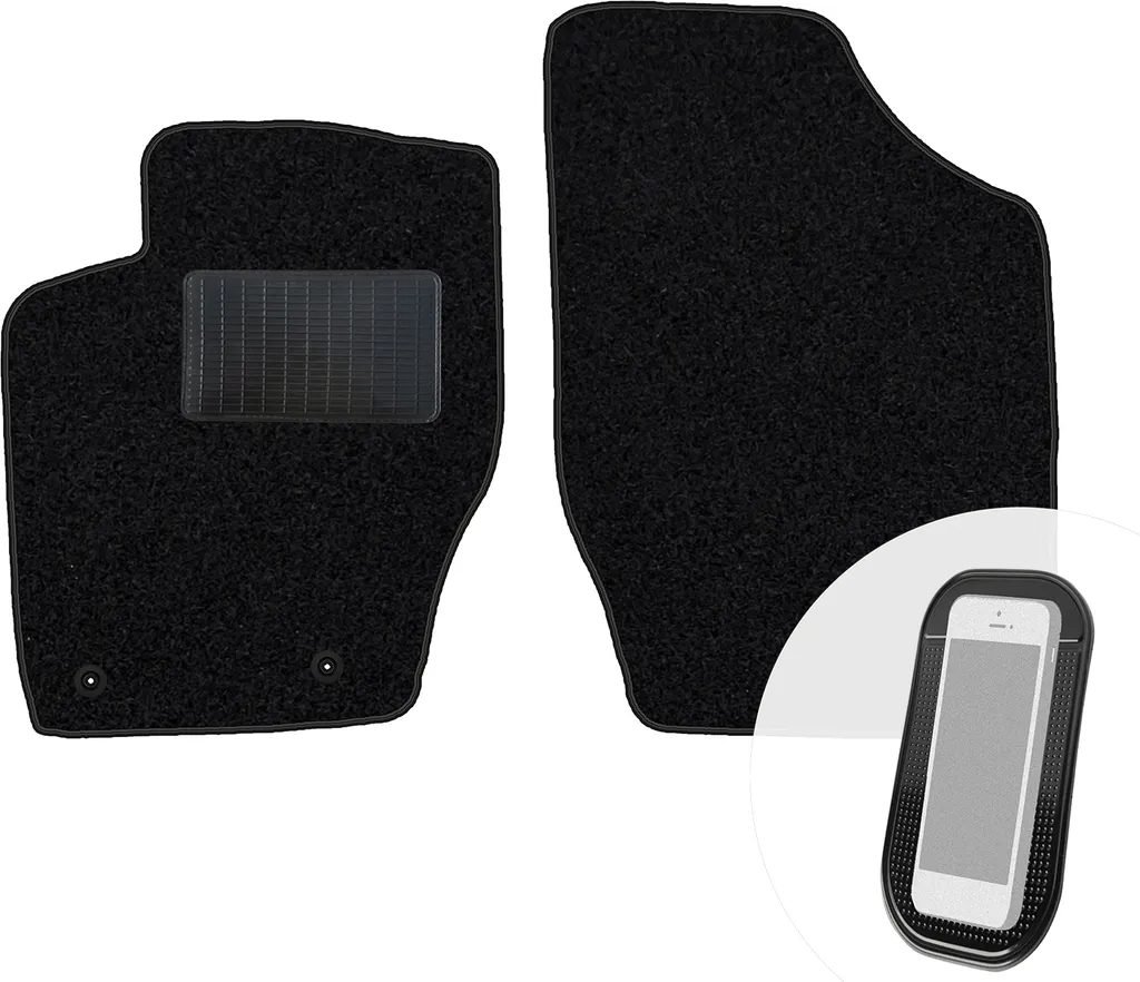 Tappetini Anteriori Velours Neri per Citroen C4 I 2004-2010 | Set 2 Pezzi