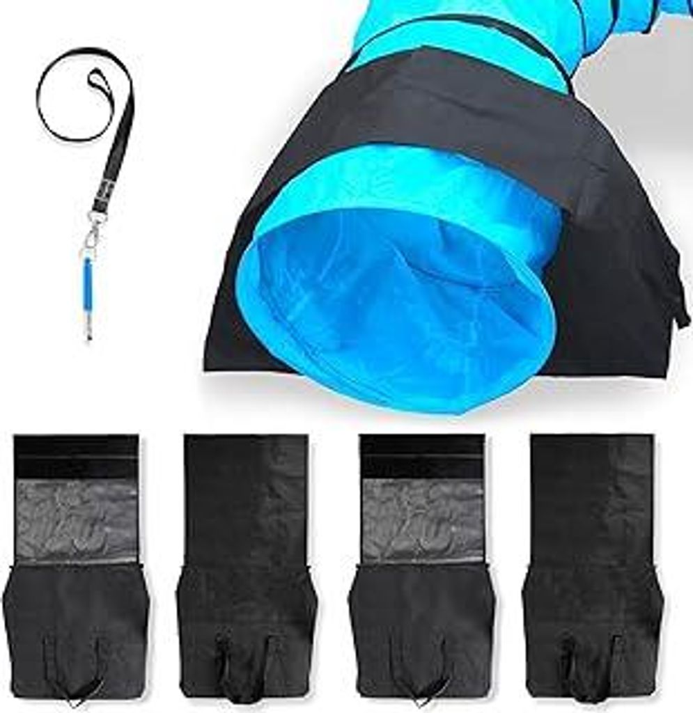 IRSTBL - Hunde Tunnel Satteltaschen & Sandsäcke (2er Set) - Schwerlast wasserdichte Gewichte für 45-61cm Tunnel - 9kg je Seite - Inklusive Traini...