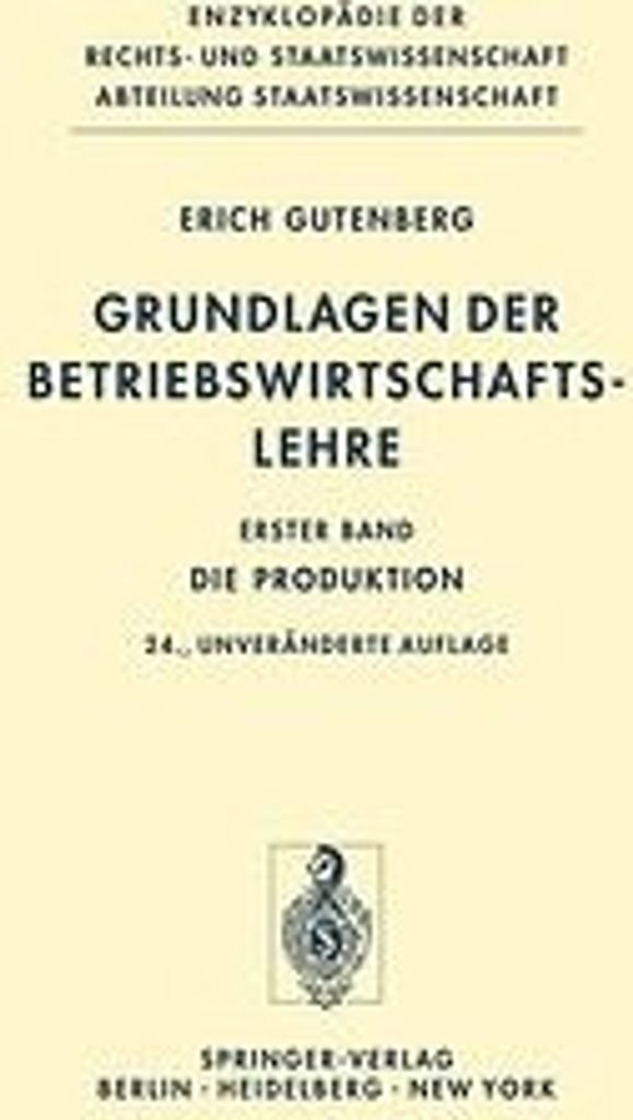 Grundlagen der Betriebswirtschaftslehre