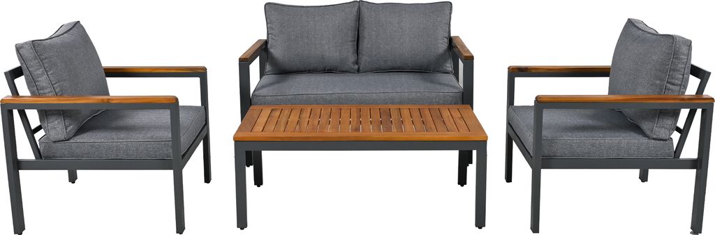 Merax Gartenlounge Set 4-tlg. Balkonmöbel Set mit Kissen Produktbild 10