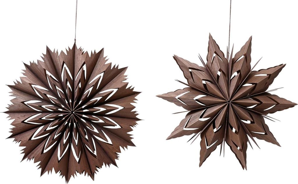 Decoris Dekoanhänger braun Stern Papier sortiert 40cm (1 Stück)