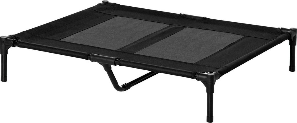 Hundeliege Erhöhtes Outdoor Hundebett & Hundesofa, Oxford Schwarz, 92X76X18Cm