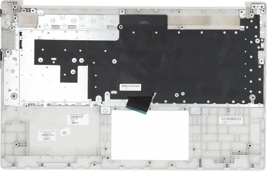 Clavier QWERTY US HP robuste avec coque supérieure argentée intégrée