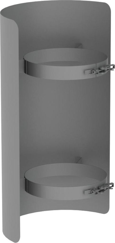 Ø 150 mm Ofenrohr Strahlungsschutz - 50 cm - gussgrau