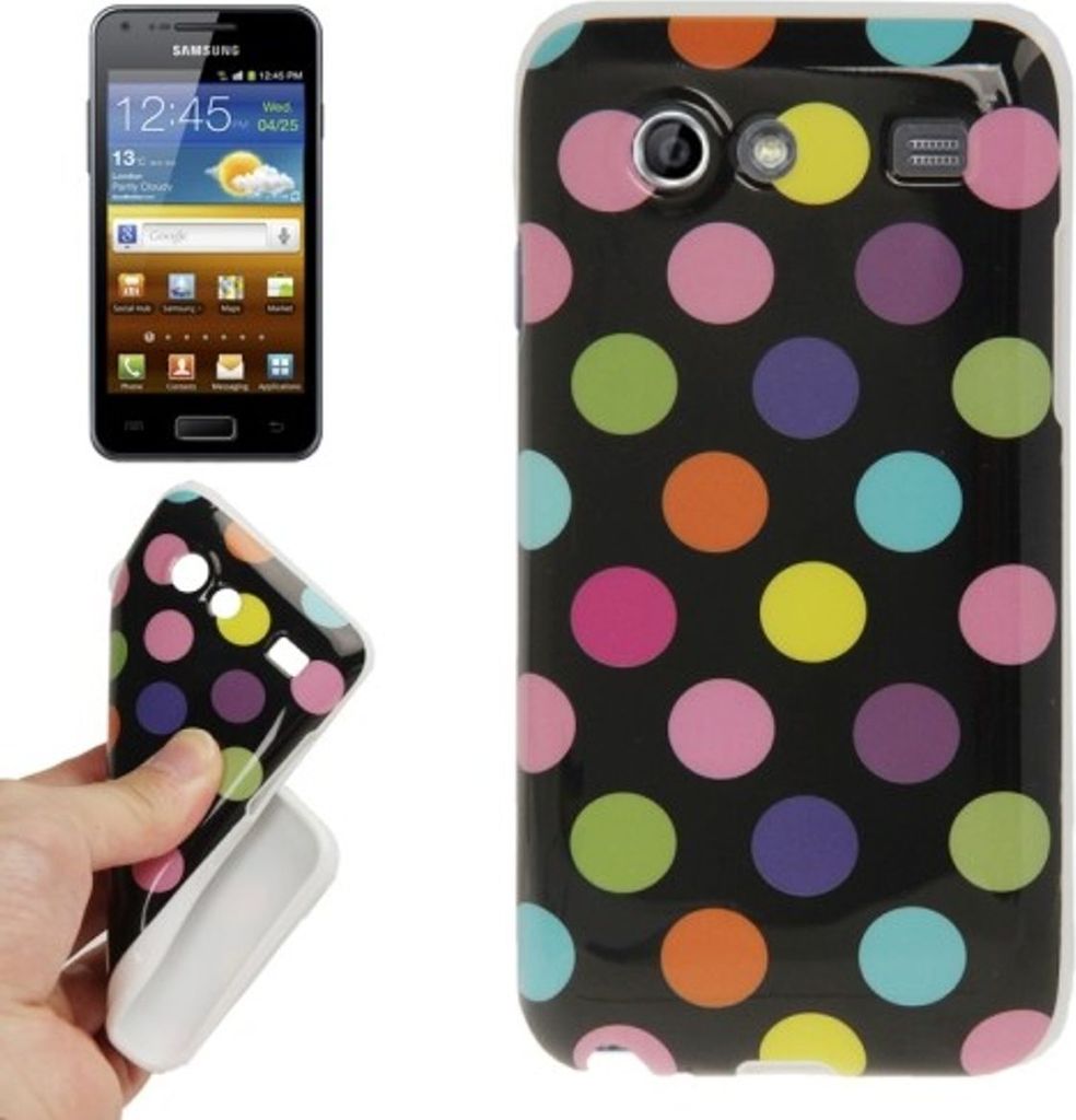 Schutzhülle für Handy Samsung Galaxy S Advance i9070 schwarz/bunt