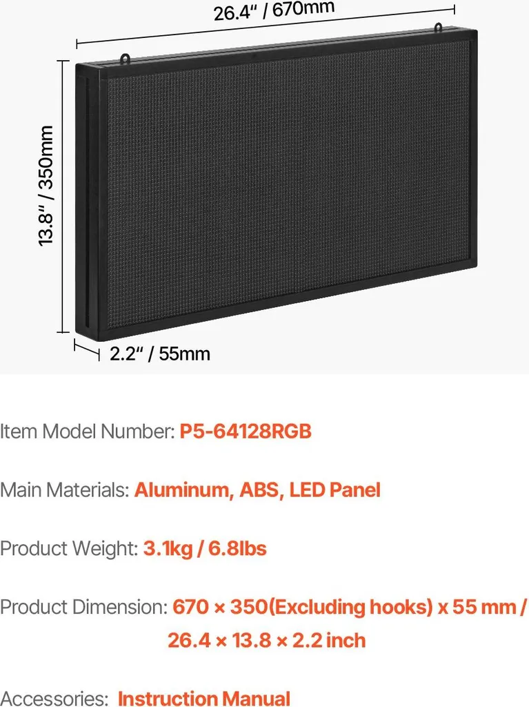 Panneau matriciel P10 RGB à texte défilant LED programmable Bluetooth