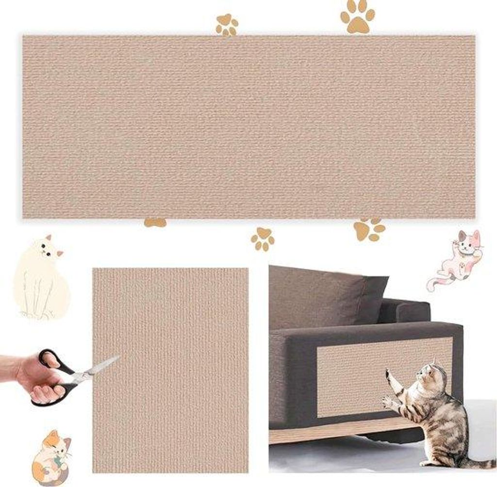 Katenspielzeug-Kletterwand 30 x 100 cm - Selbstklebend für Katzen - Schnittfähige Schutzbeschermung