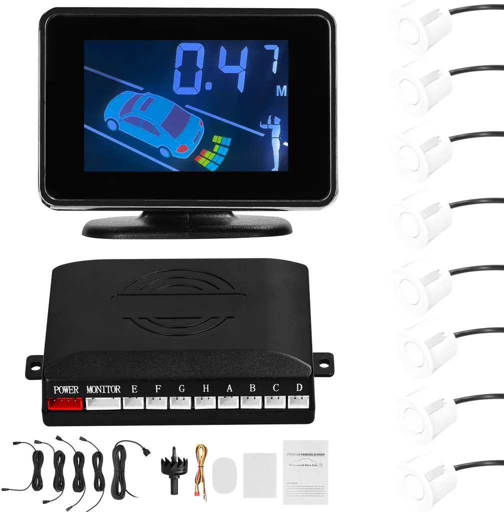 Kit d'Aide au Stationnement pour Voiture avec Capteurs et Alerte Sonore