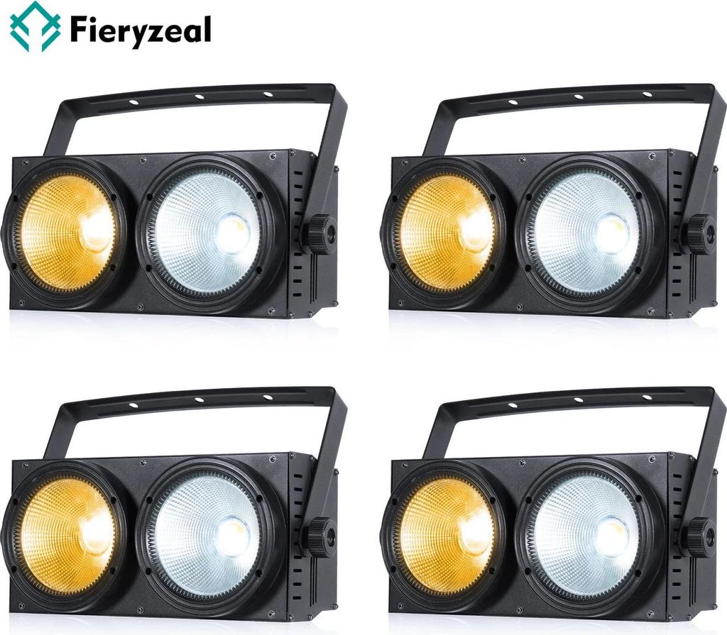 LED COB PAR Scheinwerfer - 200W 2‐LED Bühnenlicht - Bi‐Color Kalt-/Warmweiß - DMX512 8 Kanäle - Soundaktiv Master/Slave Auto - DJ/Bühne - H...