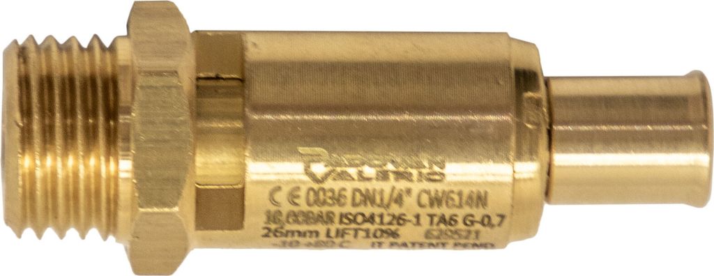 Kompressor Airbrush Werther C1965 Sicherheitsventil 1/4 Zoll 10 bar 900 948