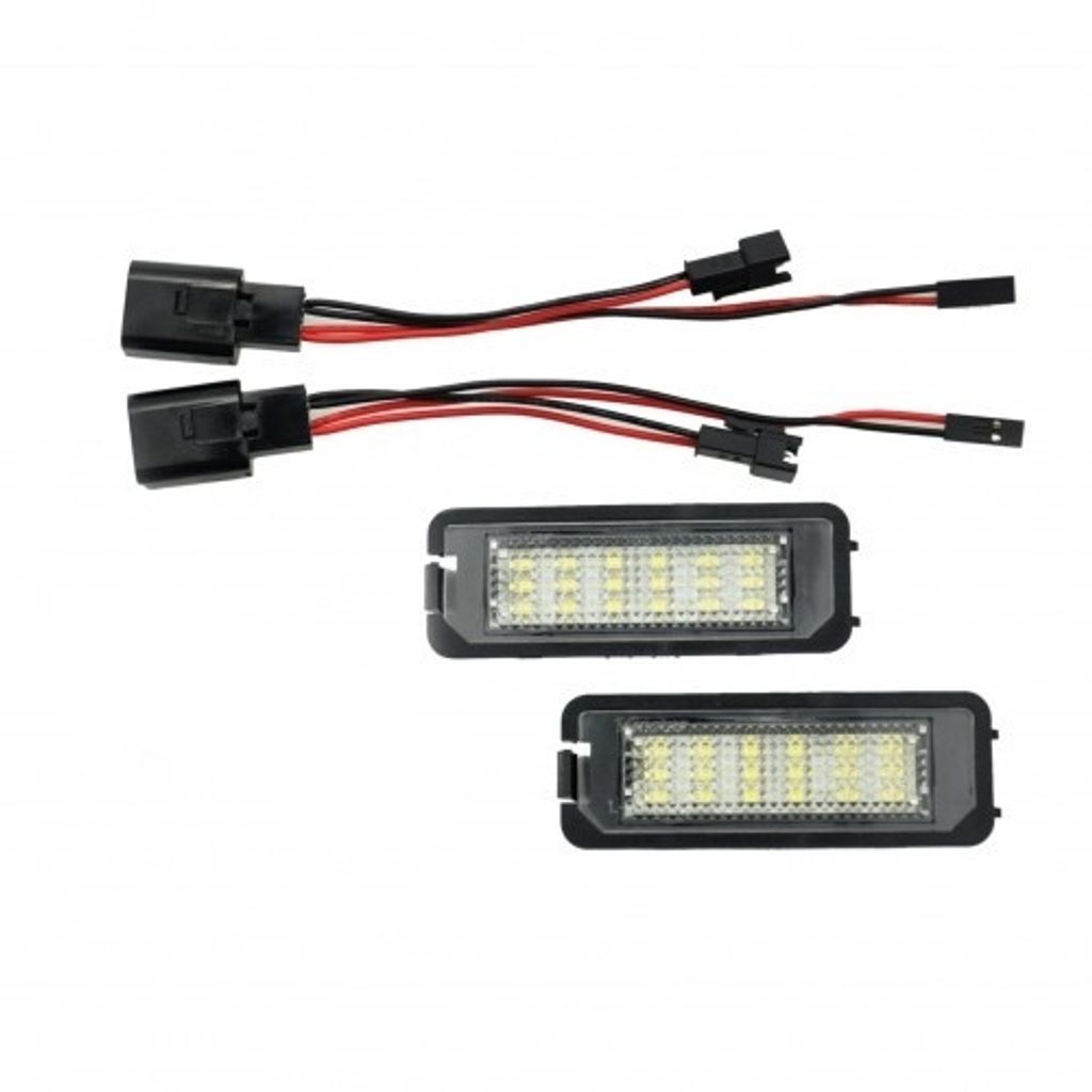 Brandneue LED-Kennzeichenbeleuchtung SET für VW / Seat / Skoda