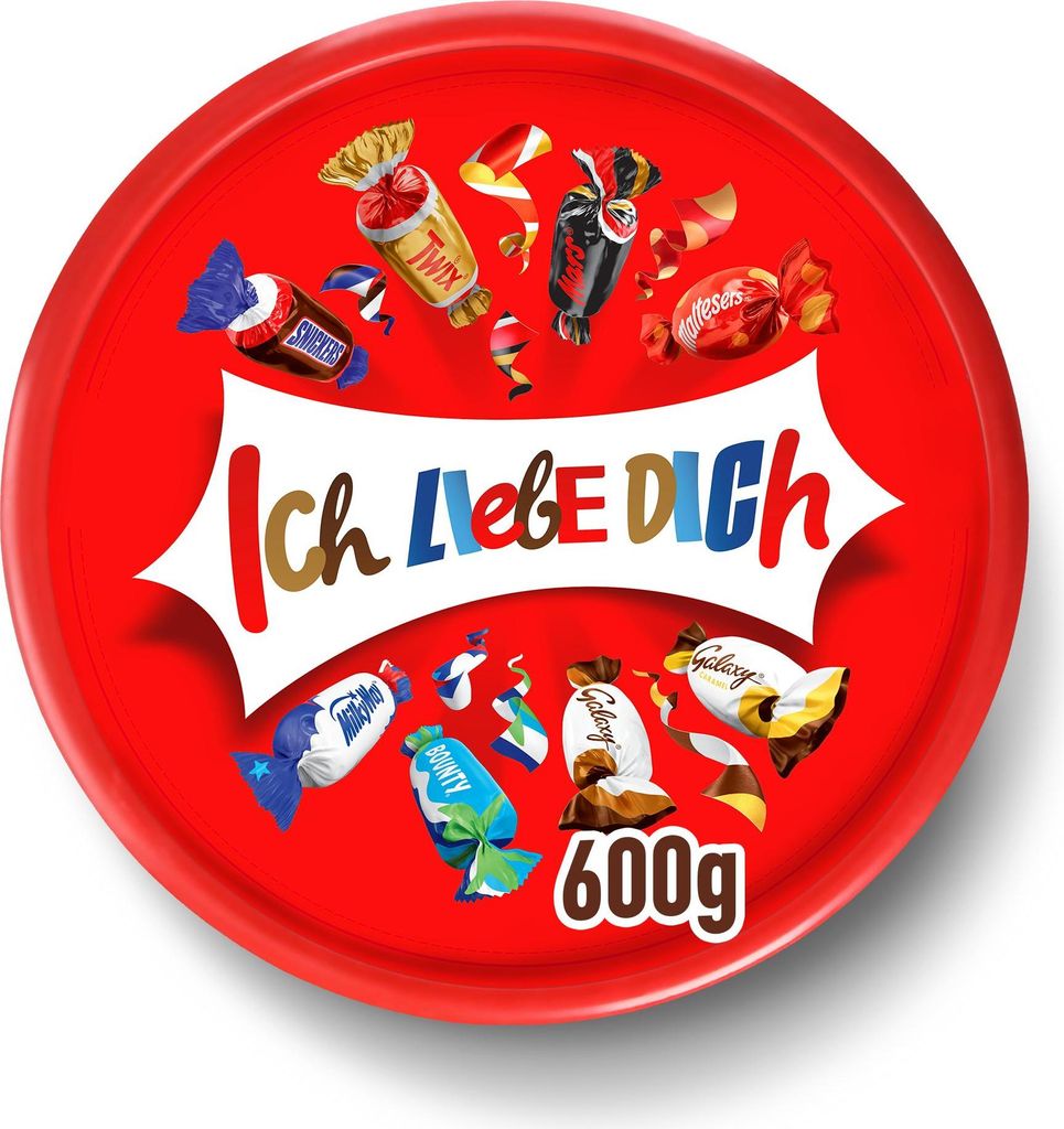 "Ich Liebe Dich" 600g Celebrations XXL Dose Produktbild 