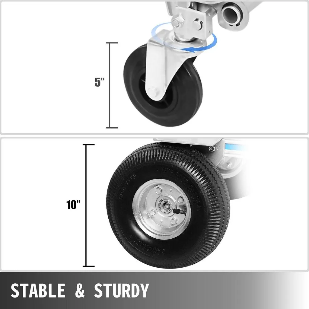 Chariot à main robuste en aluminium 3 en 1 avec plateau télescopique - 6
