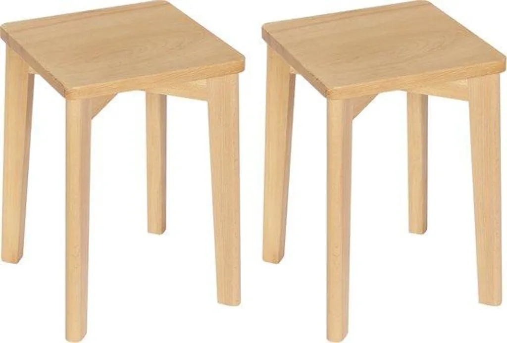 Tabourets ergonomiques en bois cottage (Lot de 2) - Modèle Alpage