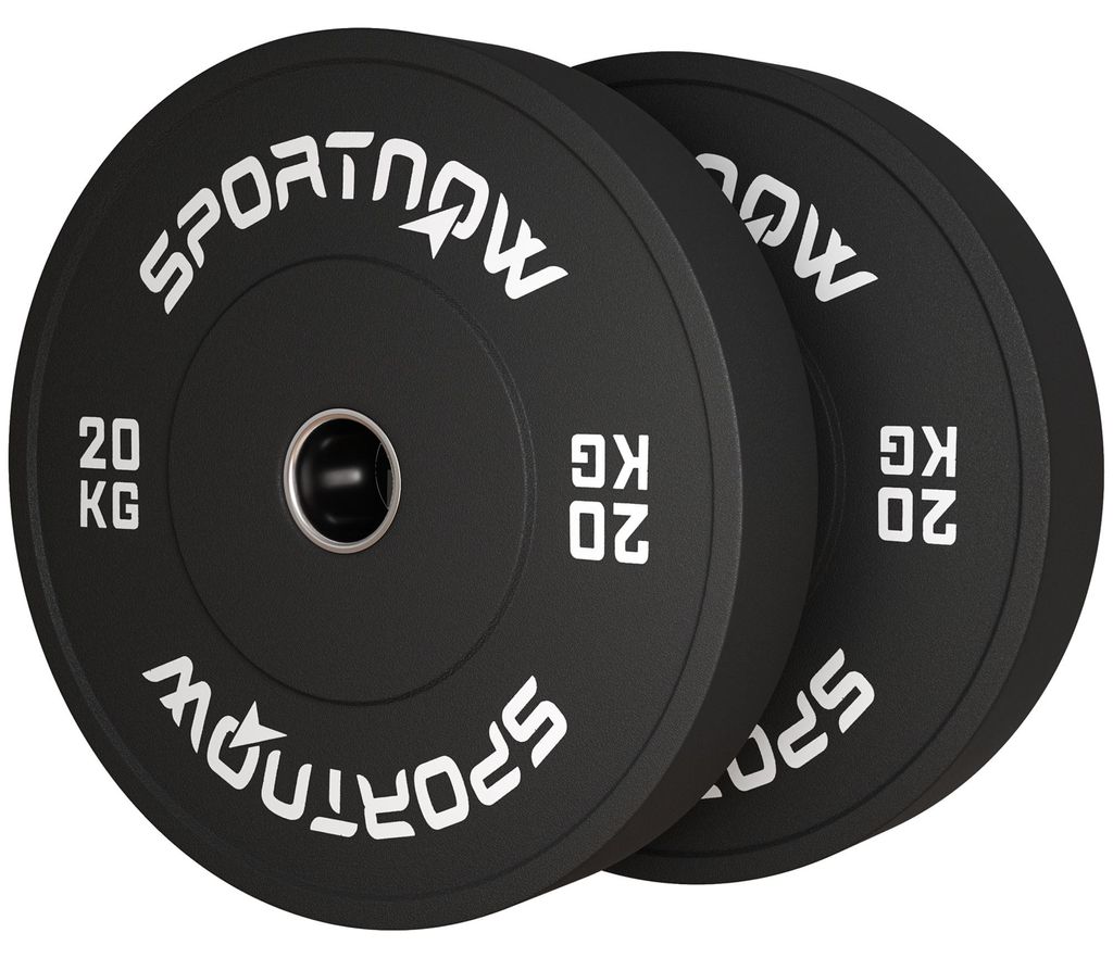 SPORTNOW 2-delige set haltergewichten, 2 x 20 kg gewichten, Productafbeelding 