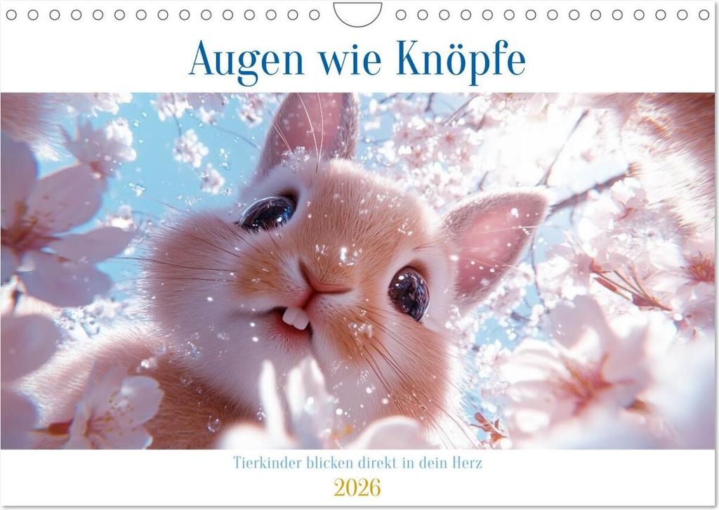Augen wie Knöpfe (Wandkalender 2026 DIN A4 quer), CALVENDO Monatskalender