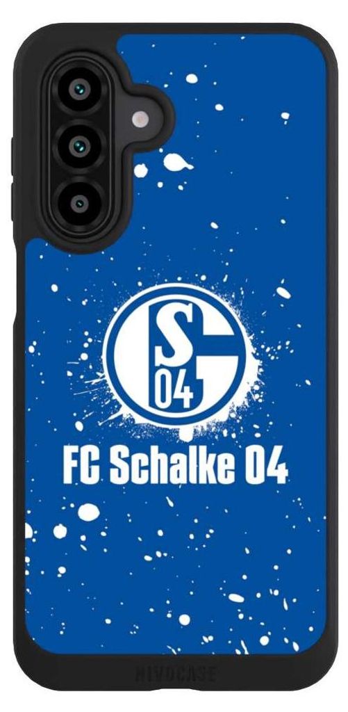 NIVOCASE Handyhülle für Samsung Galaxy A17 5G Hülle NIVOpure Case Schwarz FC Schalke 04 Logo S04