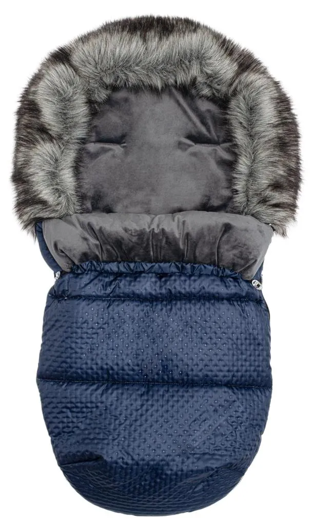 Nid d'Ange Hiver New Baby Lux en Polaire Bleu pour Poussette et Landau