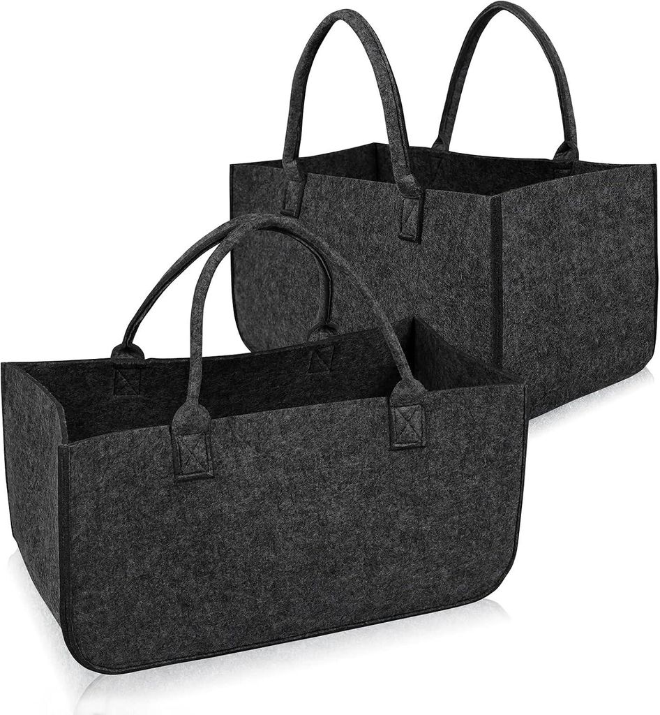 ROSEJANE 2x Kaminholztasche aus Filz, Kaminholzkorb mit Produktbild 