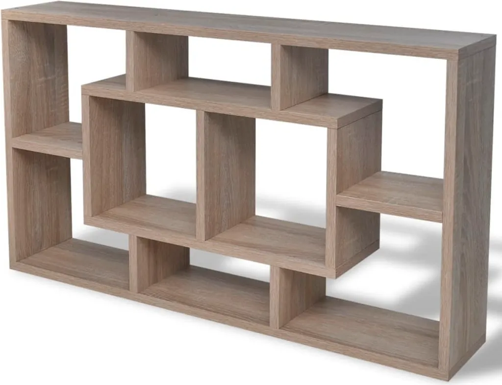 SYFAX™ Scaffale Parete 8 Vani Rovere - Mobile Sospeso Salvaspazio Design