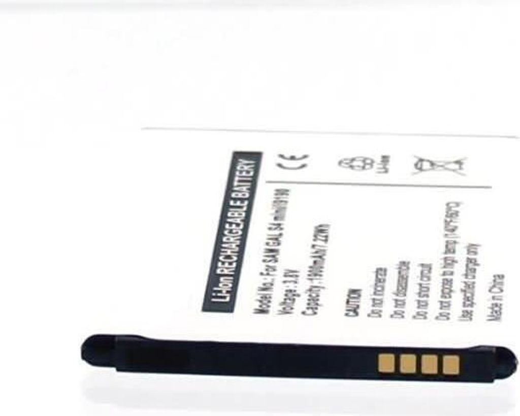 Akku für Samsung I9195 Galaxy S4 Mini Li-Ion 3,7 Volt 1900 mAh schwarz.
