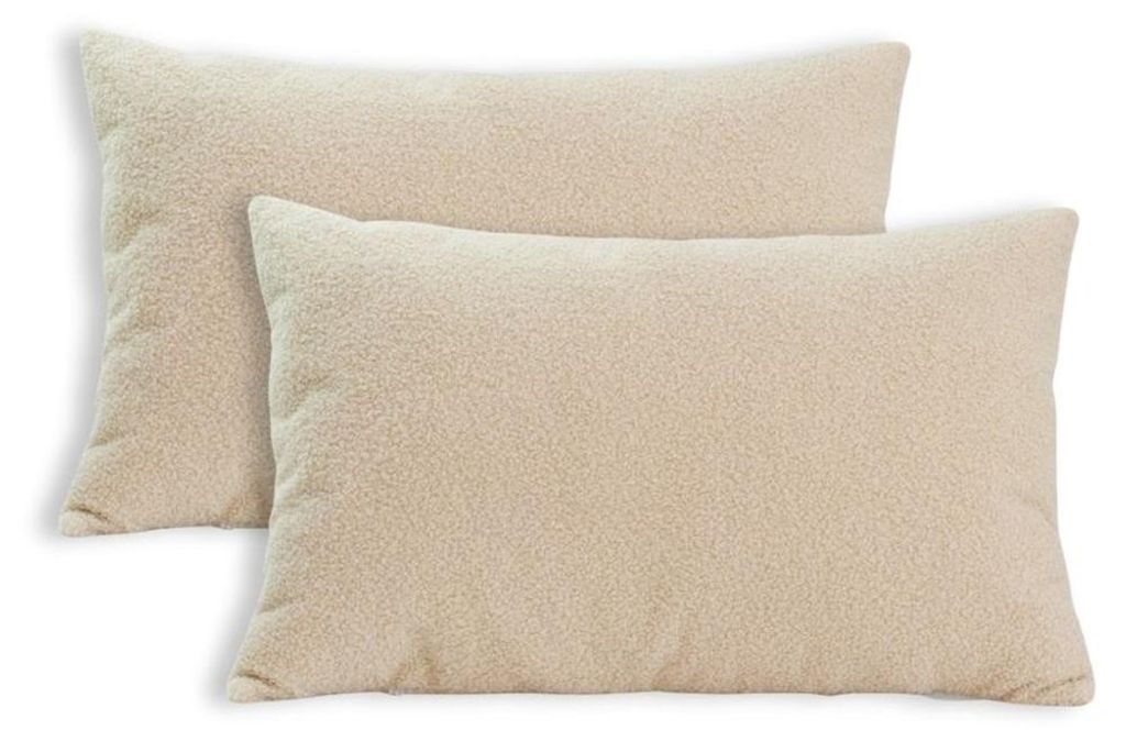 Lumali Dekokissen Beige 30x50 cm , Kissenbezug aus Bouclé-Stoff , Wohnzimmer Deko , Kissenhüllen