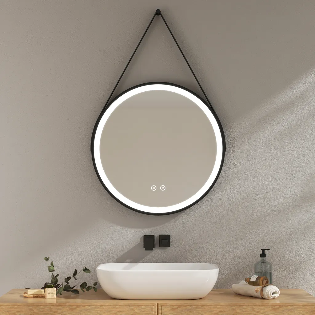 Miroir lumineux LED rond 60 cm - Miroir de salle de bain design EMKE
