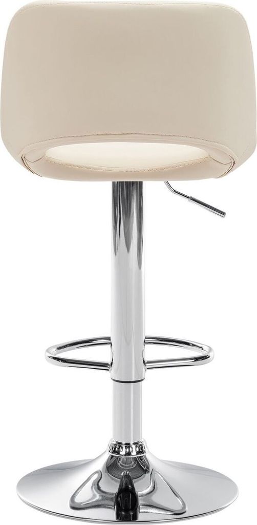 Barhocker Camden Kunstleder chrom creme