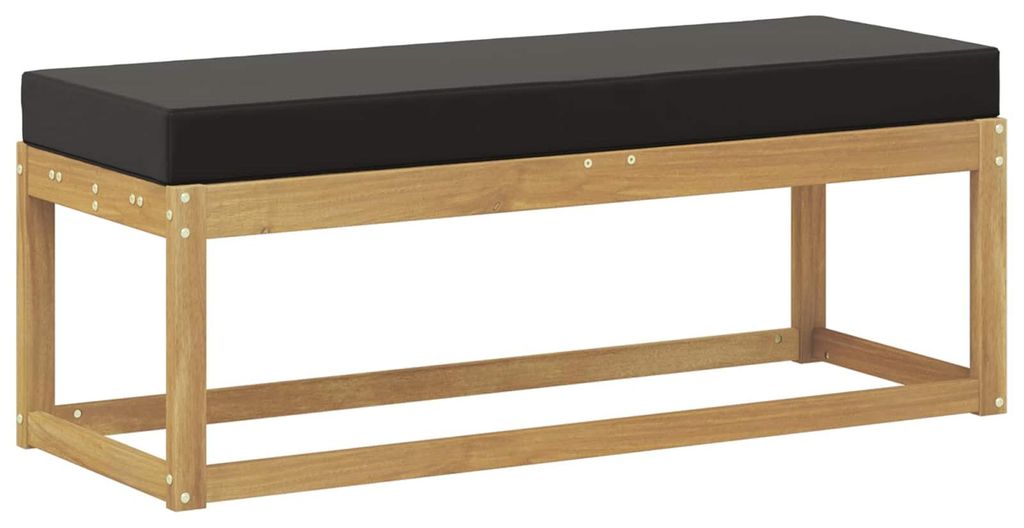 Outdoor Hocker Bank Weiß 115 x 43 x 45 cm Massivholz Akazie