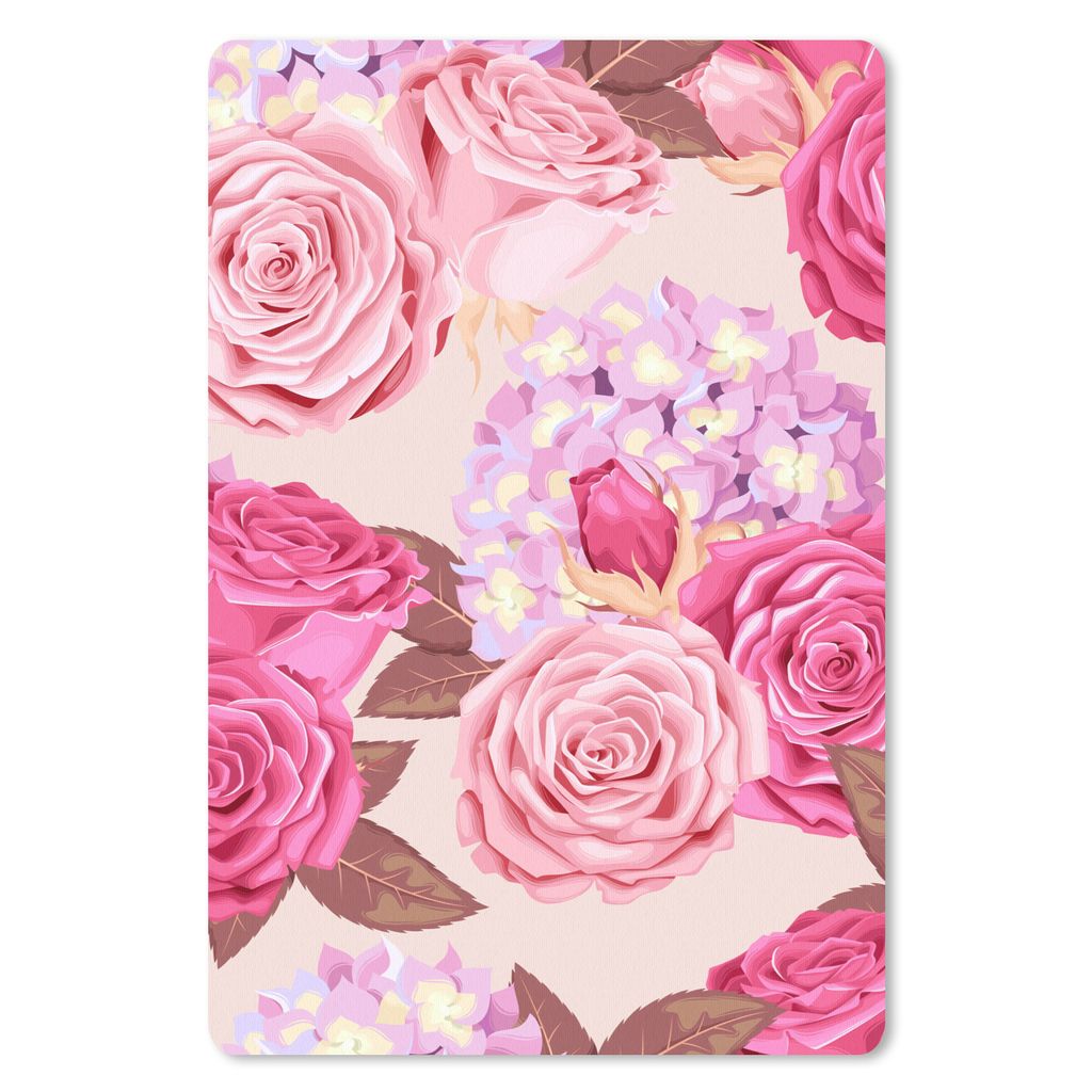 MuchoWow Mauspad Mousepad Rosen - Natur - Blumen 40x60 cm - Mousepads - Maus Mat - Pad - Mausunterlage - Schreibtisch Accesoire